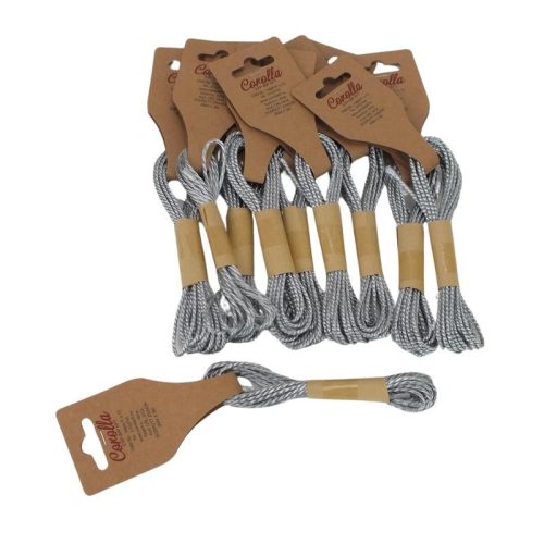 Sodrott zsinor 2mm ezüst 3m x 10db - OKOSÁR!