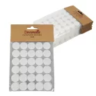 Tépőzár korongok fehér 30db x 12csomag - OKOSÁR!