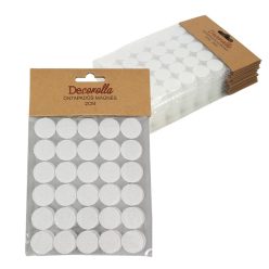 Tépőzár korongok fehér 30db x 12csomag - OKOSÁR!