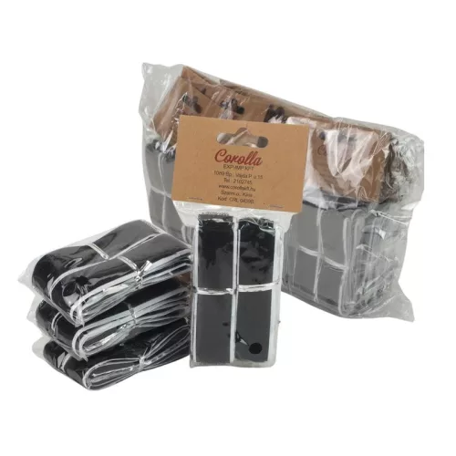 Tépőzár csík 1m - fekete 12db/csomag - OKOSÁR!