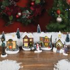 Színes világítós házikó kicsi 12db - OKOS ÁR!