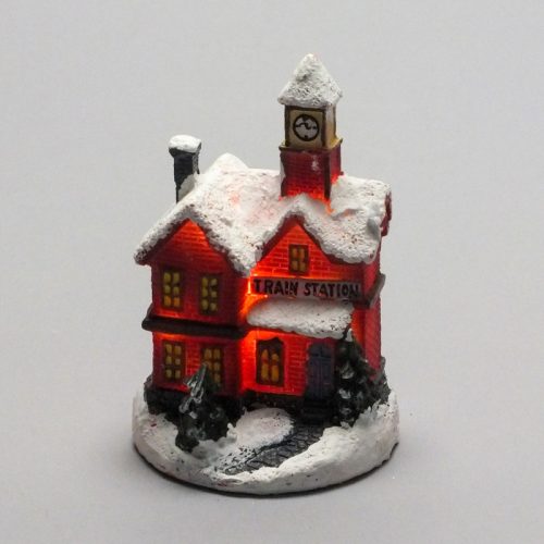 Színes világítós házikó kicsi 12db - OKOS ÁR!