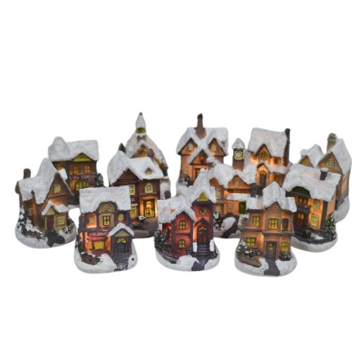 Színes világítós házikó kicsi 1db