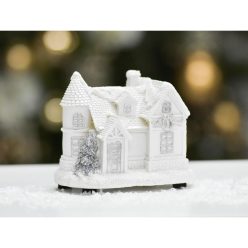 Fehér-ezüstvilágítós házikó közepes