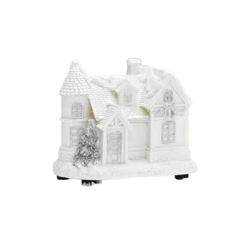 Fehér-ezüstvilágítós házikó közepes