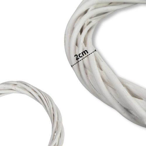 Vessző koszorú fehér 15cm