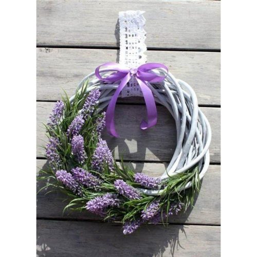 Vessző koszorú fehér 15cm