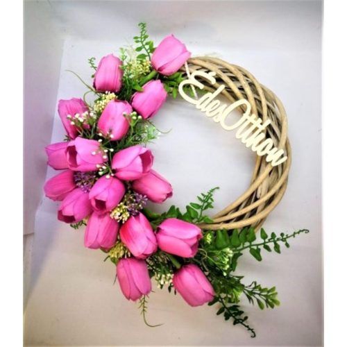 Vessző koszorú natúr 15cm