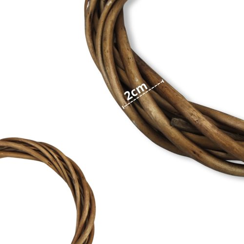 Vessző koszorú barna 15cm