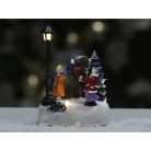 Karácsonyi jelenet led világítással - postaládás 1db