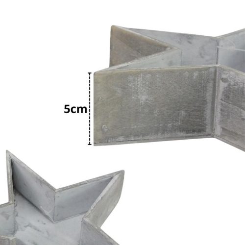 Fa csillag tál szürke