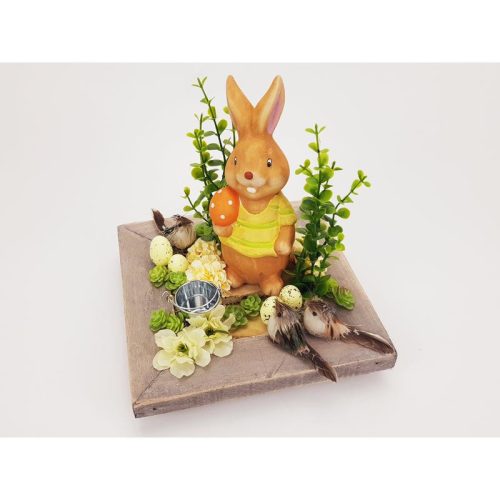 Dekorációs fa tál fehér négyzet 20x20cm