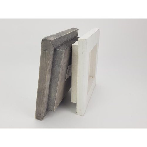 Dekorációs fa tál fehér négyzet 20x20cm