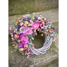 Vessző koszorú pasztell lila 25cm