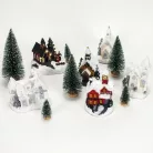 Fehér-ezüst világítós templom kicsi 12db/dob - OKOS ÁR!