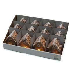 Világítós mézeskalács házikó 12db/doboz - OKOSÁR!