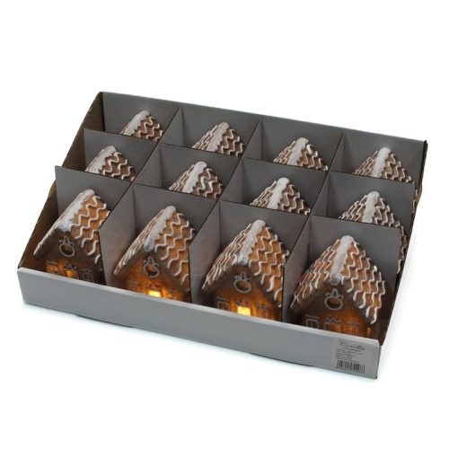 Világítós mézeskalács házikó 12db/doboz - OKOSÁR!