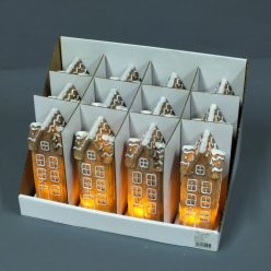   Világítós emeletes mézeskalács ház 12db/doboz - OKOSÁR!
