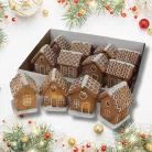 Világítós mézeskalács házikók 4féle 12db/dob  - OKOS ÁR!