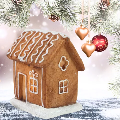 Világítós mézeskalács házikók 4féle 12db/dob  - OKOS ÁR!