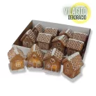 Világítós mézeskalács házikók 4féle 12db/dob  - OKOS ÁR!