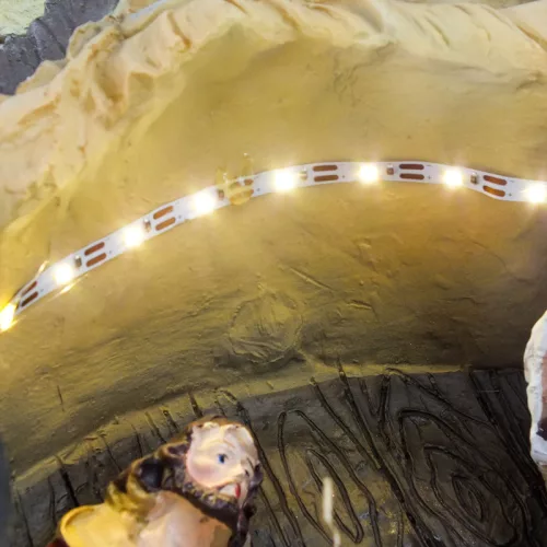 Karácsonyi betlehem - világítós dísz