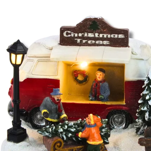 Havas karácsonyfa árus jelenet