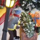 Havas karácsonyfa árus jelenet