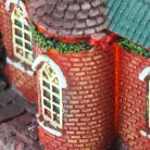 Világítós karácsonyi templom - LED-es téli dísz