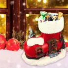 Világítós karácsonyi csizma ház - LED-es téli dekoráció
