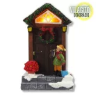 Világítós karácsonyi ajtó dekoráció - LED-es ünnepi dísz