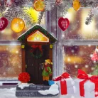 Világítós karácsonyi ajtó dekoráció - LED-es ünnepi dísz