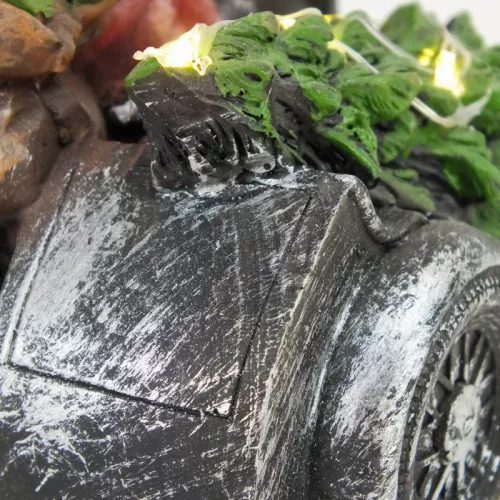 Világítós karácsonyi rénszarvas motoron - LED-es ünnepi dekoráció