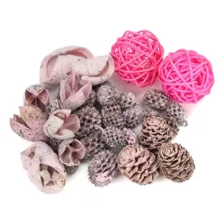 Rózsaszín vesszőgömbös terméscsomag