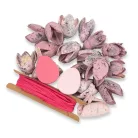 Kikelet terméscsomag raffiával - Rózsaszín