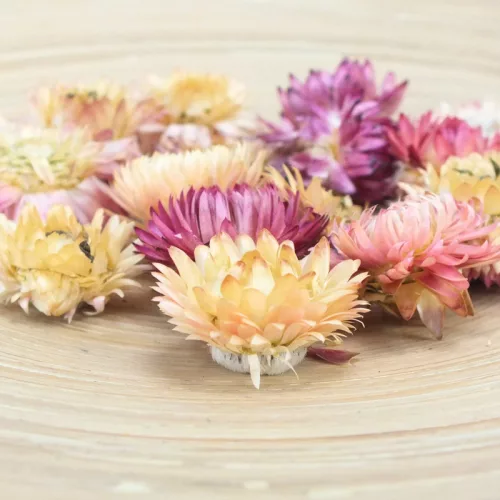 Szalma rózsa rózsaszín 15db/csomag