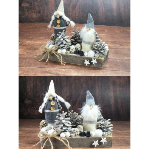 Szürke havas toboz nagy 5db/csomag