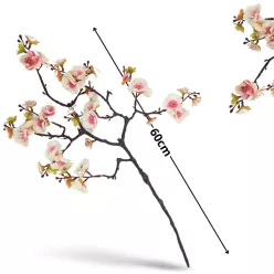 Virágzó ág krém-rózsaszín 60cm