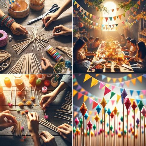 Hurkapálcika vintage fehér 0,5x30cm 45szál/csomag