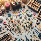 Hurkapálcika vintage fehér 0,5x30cm 45szál/csomag