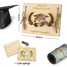 Natúr fa - Diplomaosztó és ballagási pénztartó 18,5x14,5cm