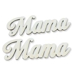 Natúr fa - Mama felirat - fehér 10cm 2db/csomag