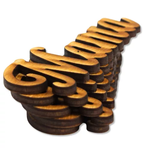 Natúr fa - Mama felirat 10cm 5db/csomag