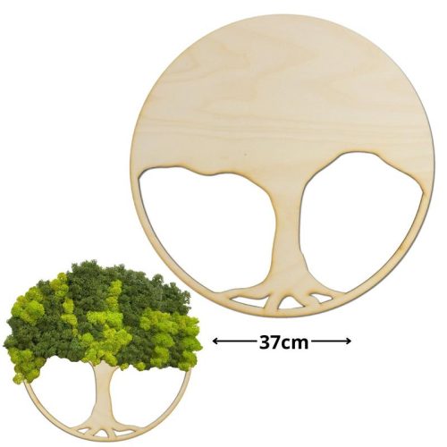 Natúr fa - Dekorálható DIY fa alap 37cm - karcsú fa gyökérzettel