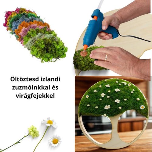 Natúr fa - Dekorálható DIY fa alap 37cm - karcsú fa gyökérzettel