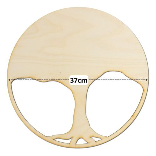 Natúr fa - Dekorálható DIY fa alap 37cm - karcsú fa gyökérzettel