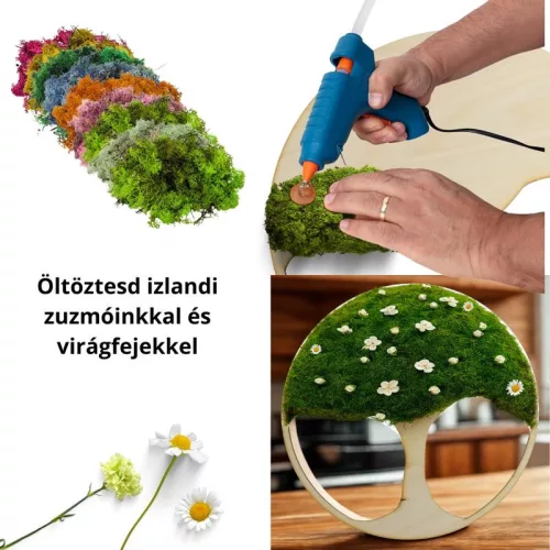 Natúr fa - Dekorálható DIY fa alap 37cm - íves fa