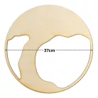 Natúr fa - Dekorálható DIY fa alap 37cm - íves fa