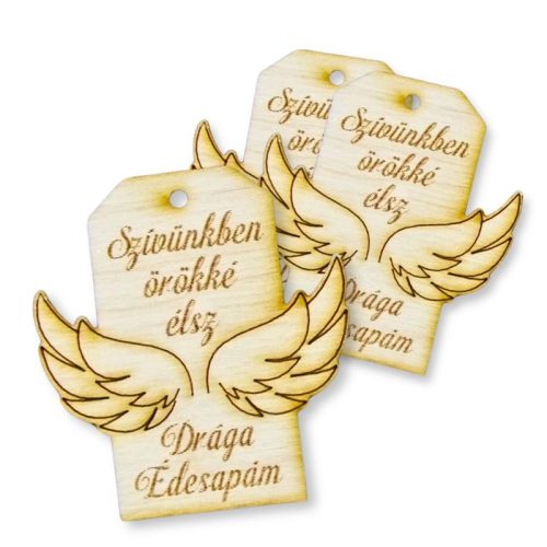 Natúr fa - Kegyeleti tábla - Drága édesapám 3db/csomag