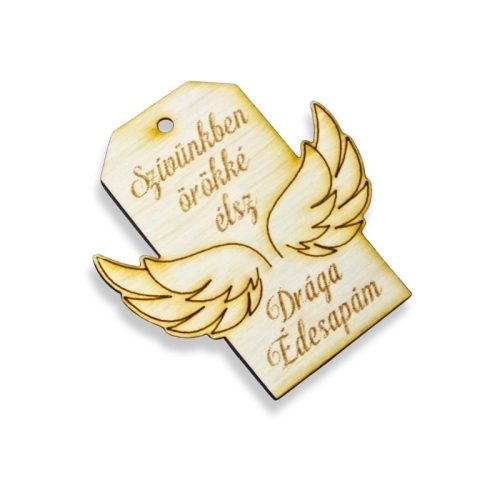 Natúr fa - Kegyeleti tábla - Drága édesapám 3db/csomag